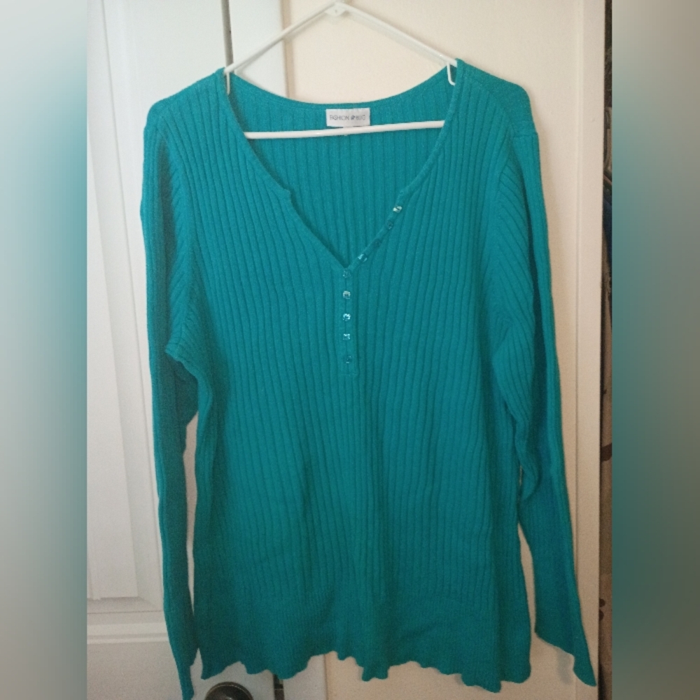 Fashion Bug Teal Knit Top